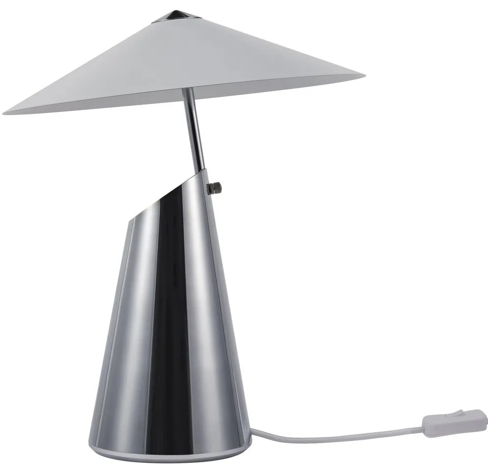 Veioza, Lampa de masa design geometric, abajur directionabil Taido crom