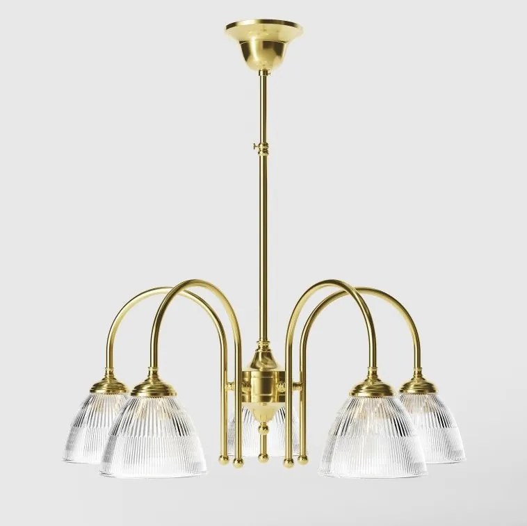 Candelabru stil neoclasic din alama si sticla Elide