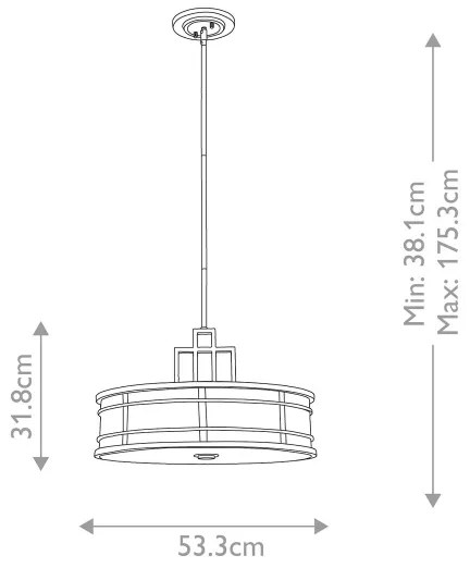 Lustră pe tijă FUSION 3xE27/60W/230V Feiss FE-FUSION-P-L