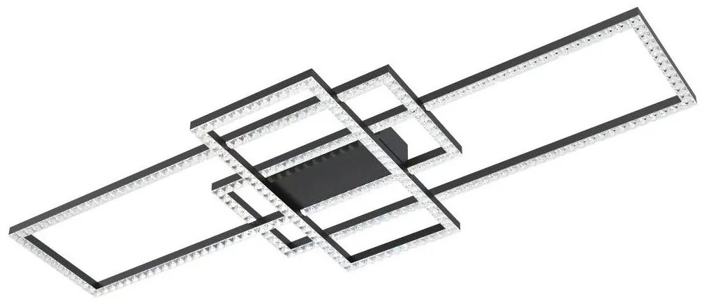 Plafonieră LED Zuma Line MX7907-3B-3BT ERVI LED/52W/230V 2700-6000K negru