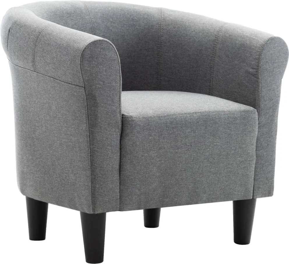 vidaXL Fotoliu, gri deschis, material textil