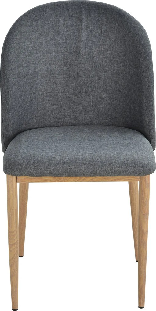 HomCom set 2 scaune captusite, scaune moi pentru sufragerie, scaune pentru living 50x58x85 cm, gri | AOSOM RO