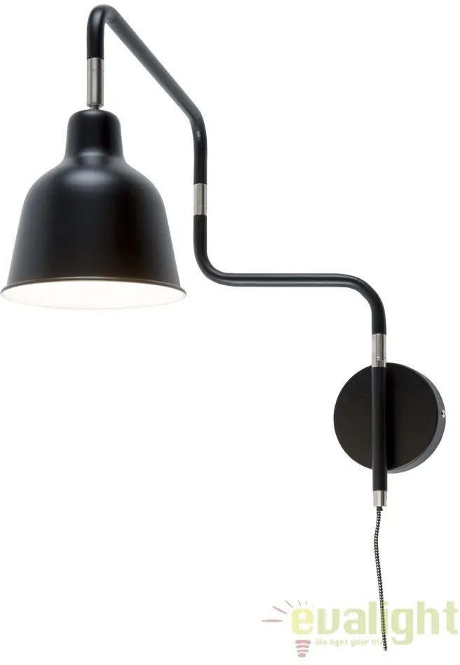 Aplica design modern cu brat articulat London negru LONDON/W/B