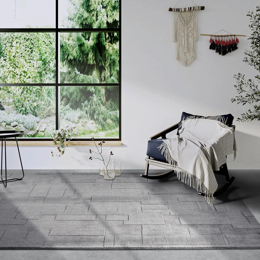 Covor gri țesut manual din lână 190x280 cm Wilhelmine – Villeroy&amp;Boch