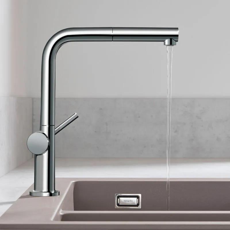 Baterie bucatarie Hansgrohe Talis M54 270, dus extractibil, crom lucios -  72808000