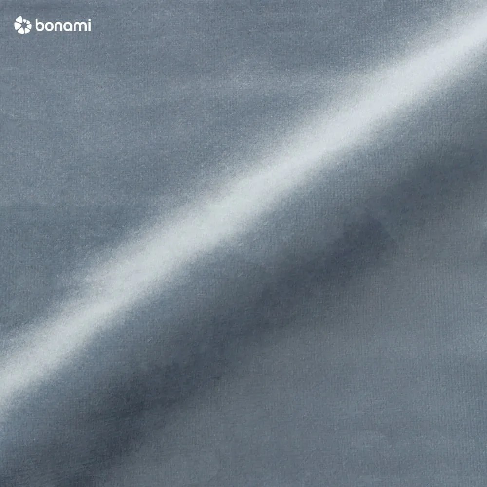 Pat matrimonial albastru deschis tapițat din catifea cu spațiu de depozitare cu somieră 200x200 cm Arendal – Cosmopolitan Design