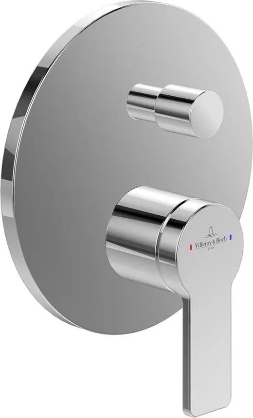 Baterie cada-dus incastrata Villeroy&Boch Architectura monocomanda crom lucios fara corp ingropat