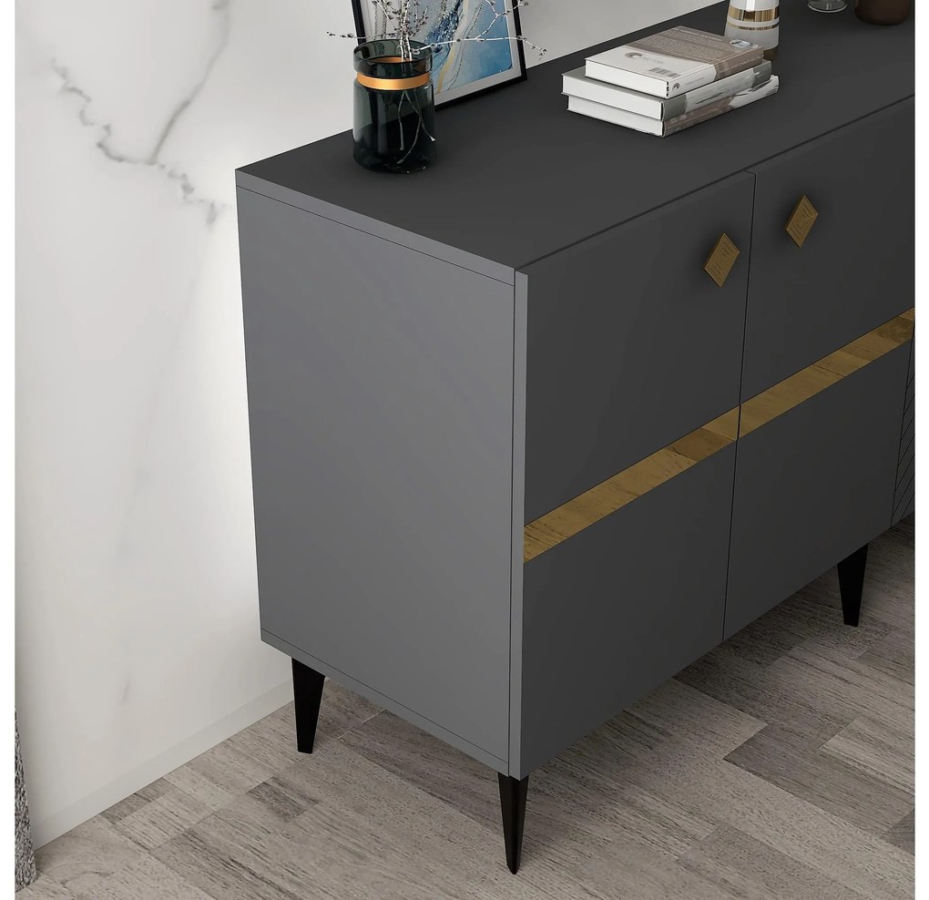 Dulap Tabivo (antracit + auriu) . 1093495