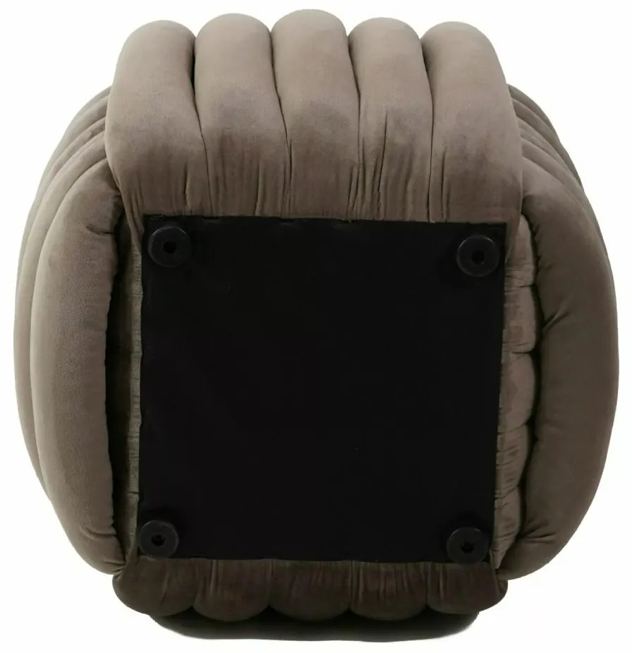 Taburet Bruni velvet bej inchis Tap.251