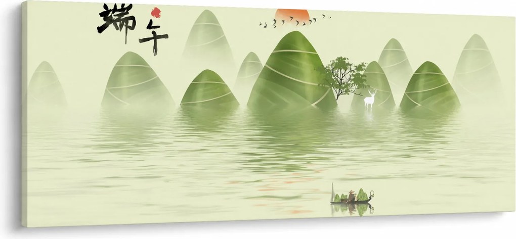 Tablou - Valea munțilot verzi (120x50 cm)