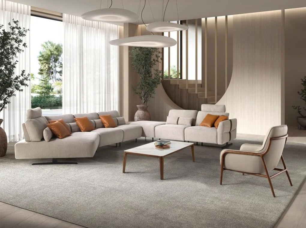 Fotoliu LUX design italian, Piele Naturala, Mink