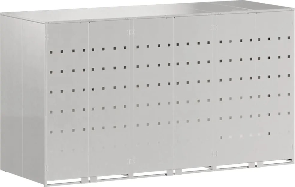 vidaXL Depozitare pentru 3 pubele Wheelie 340 x 77.5 x 115.5 cm