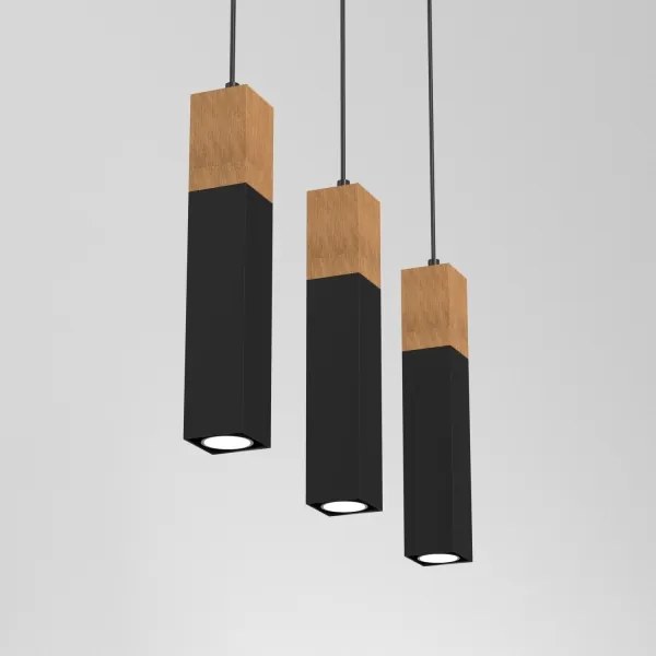 Lustră pe cablu TULUM 3xGU10/60W/230V neagră