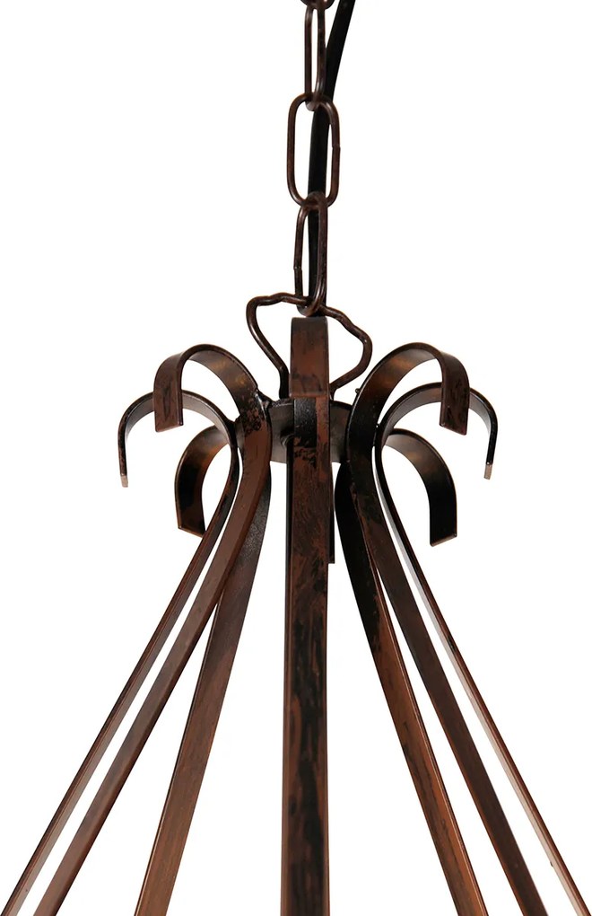 Candelabru inteligent maro ruginiu cu 8 lumini inclusiv Wifi B35 - Giuseppe