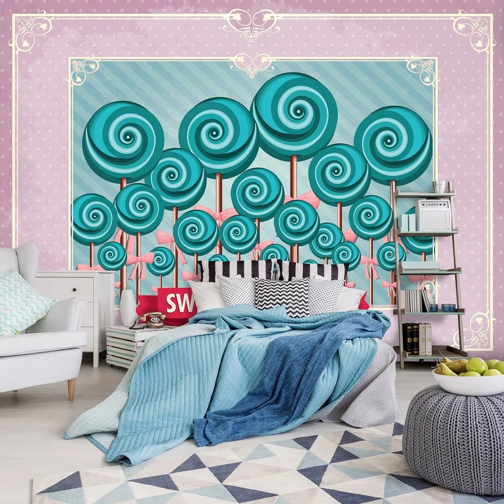 Fototapet - Sweet Pin Up Lollies (152,5x104 cm)