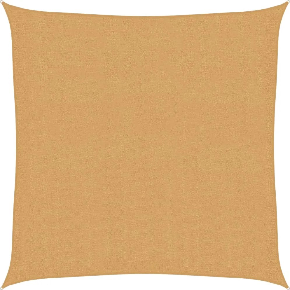 vidaXL Pânză parasolar, nisipiu, 3x3 m, pătrat, 160 g/m², HDPE