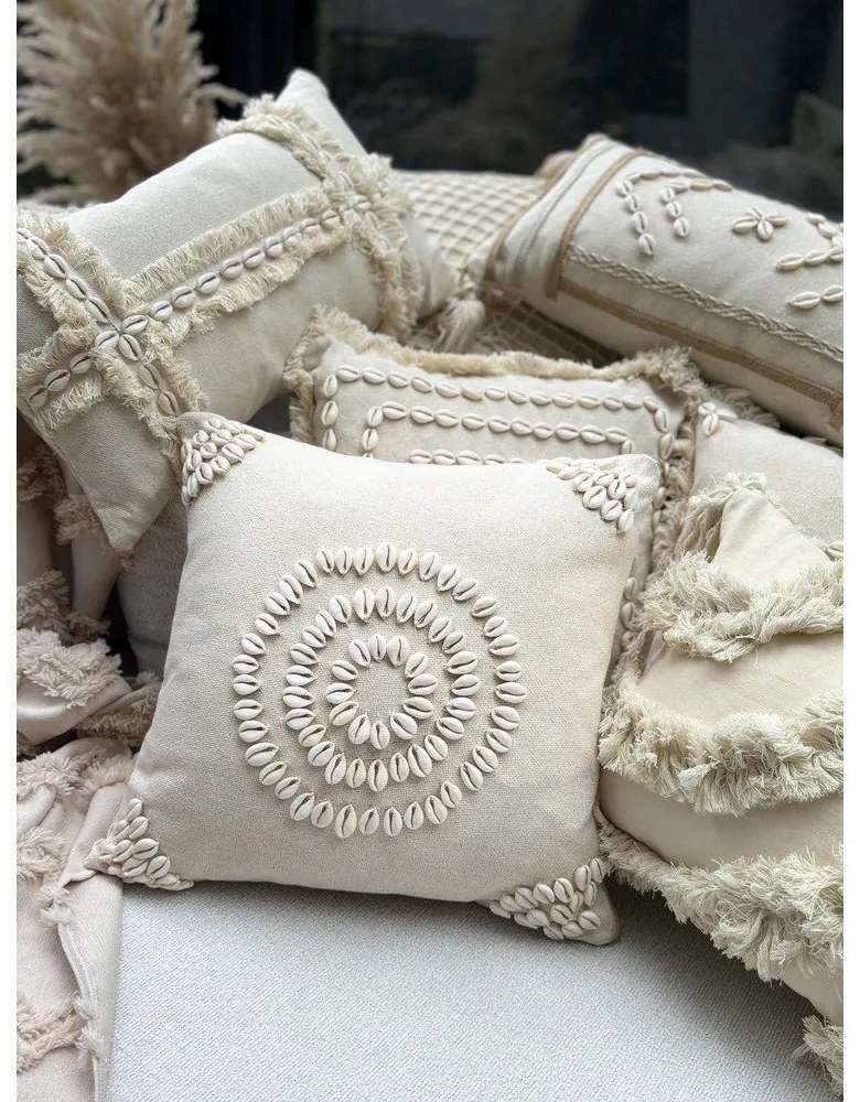 Față de pernă din bumbac 43x43 cm Seashells – Mioli Decor