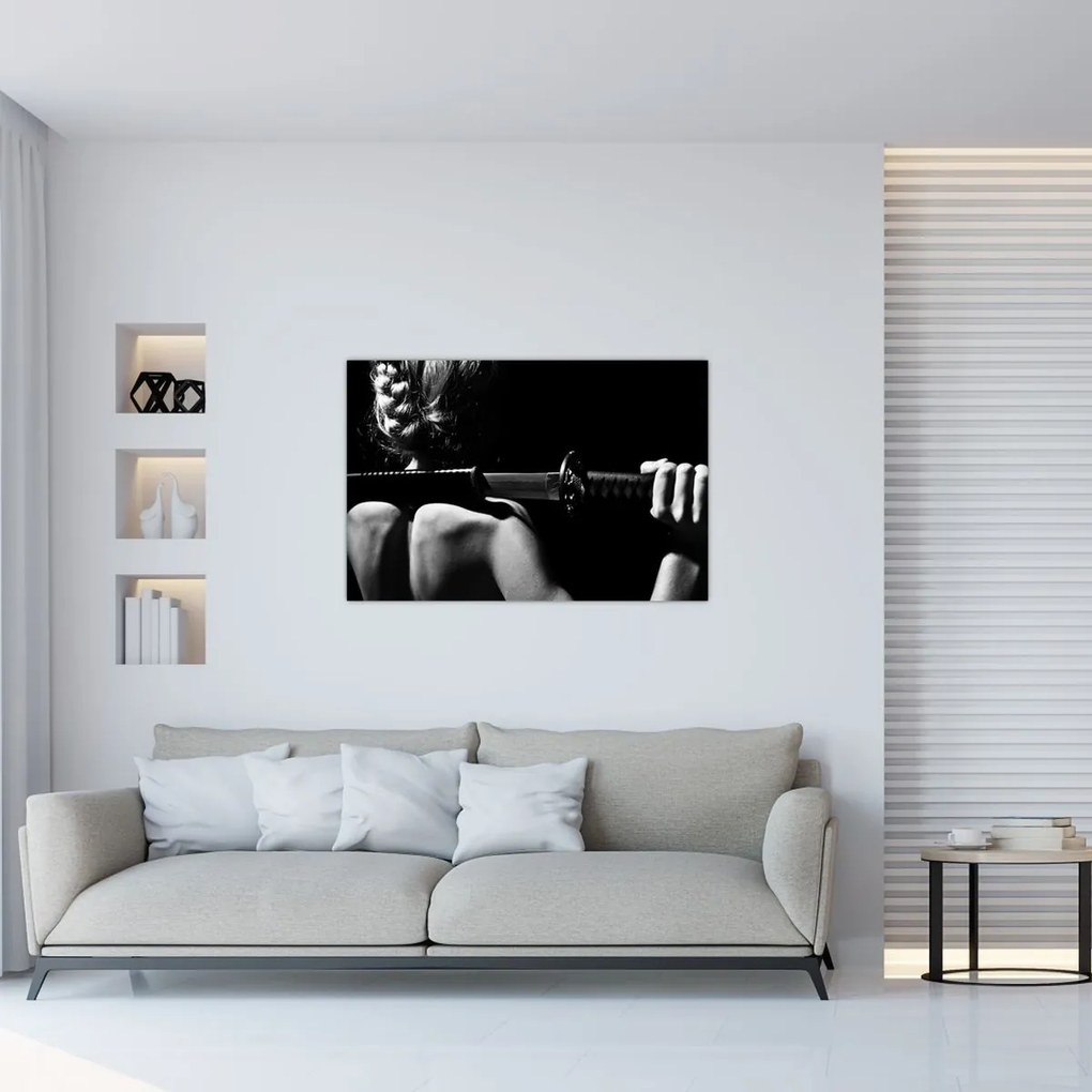 Tablou - Femeie cu o sabie (90x60 cm)