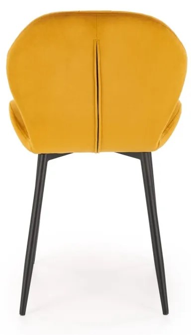 Scaun K538 velvet mustariu H85 cm