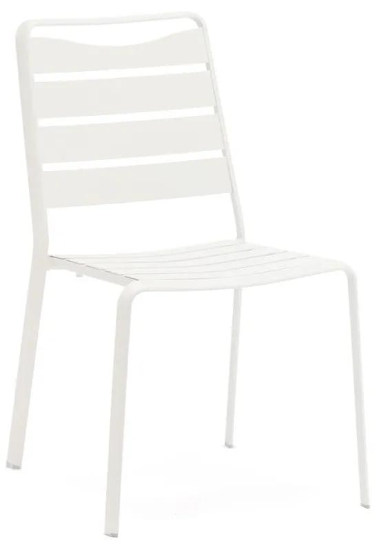 Set 4 scaune de grădină din aluminiu Ezeis Spring, alb