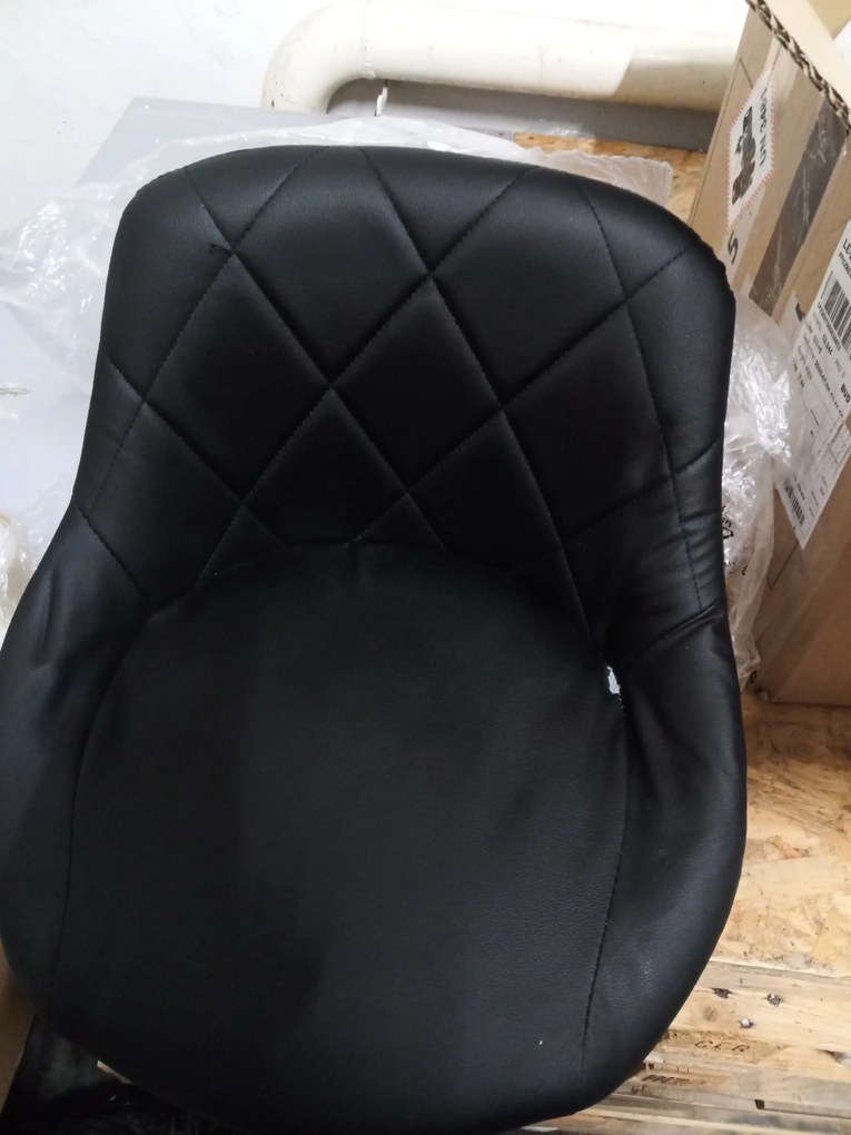 OFERTA Scaun de bar negru din piele ecologica KAST II. calitate secunda