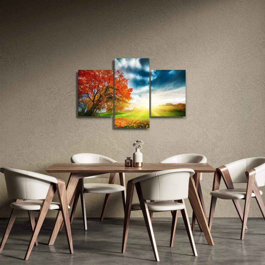 Tablou peisaj cu scufundat în razele solare (90x60 cm)