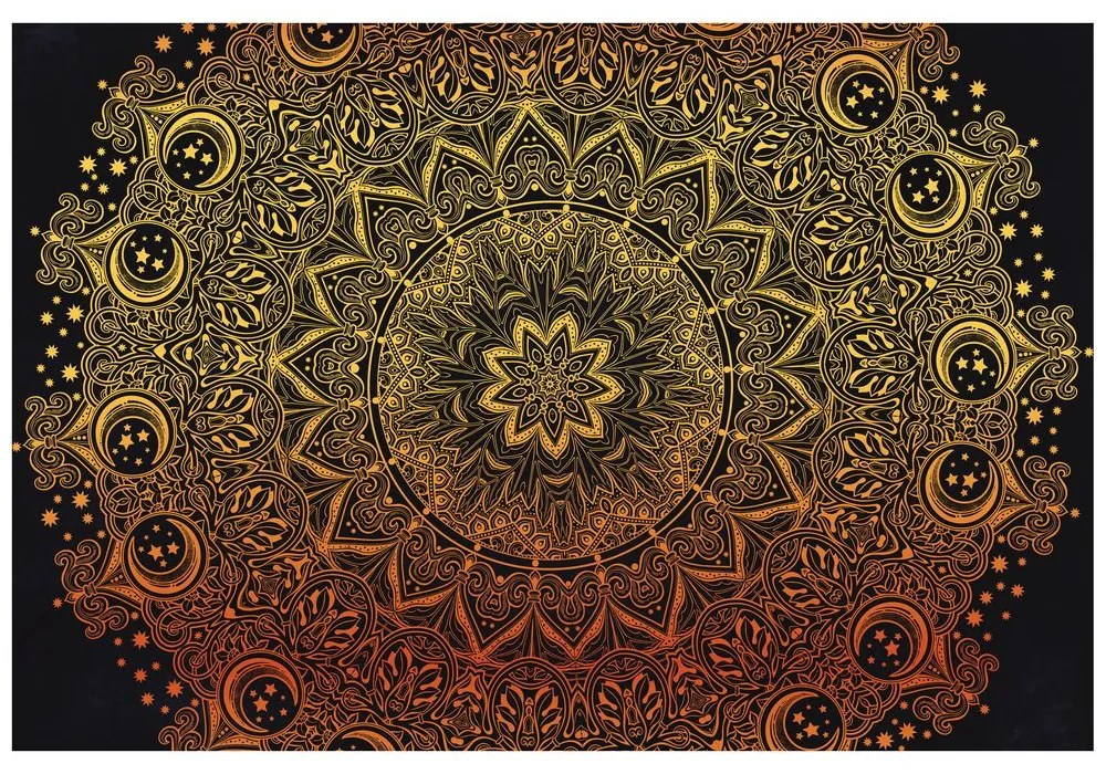 Tapet Mandala de aur orientală