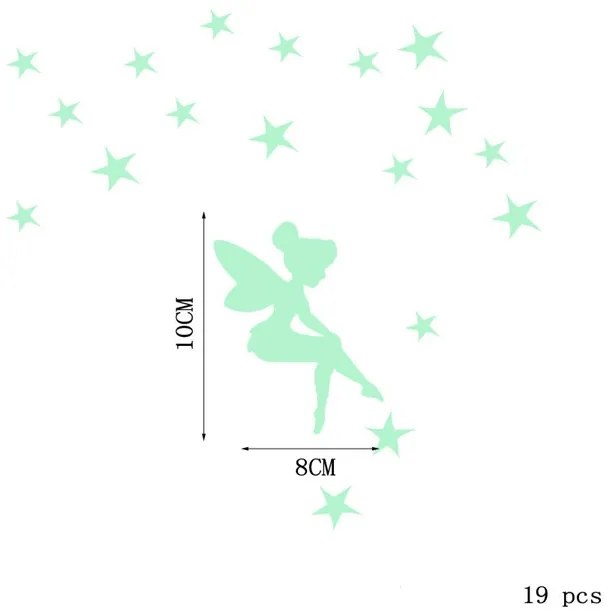 Sticker intrerupator Glow in the Dark Fairy