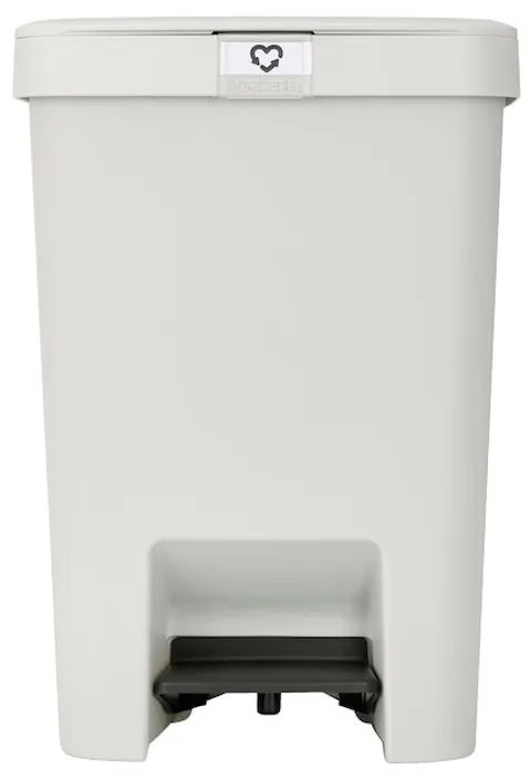 Coș cu pedală Brabantia StepUp 1008483, 25 L, Materiale ecologice, Deschidere mare, Gri deschis