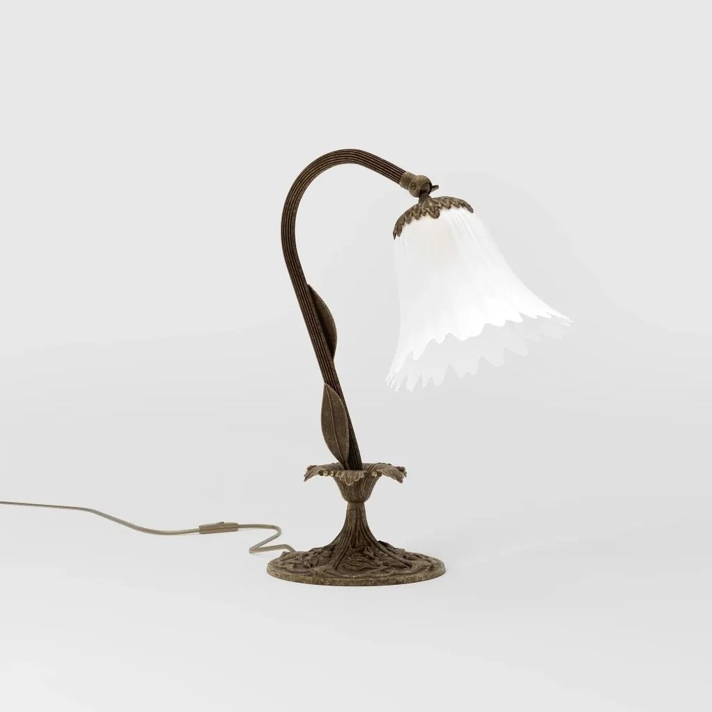 Veioza, Lampa de masa din alama cu detalii gravate Dalida