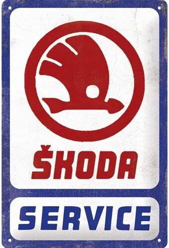 Placă metalică Škoda Auto - Service, (20 x 30 cm)