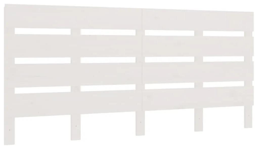 821373 vidaXL Tăblie de pat, alb, 135x3x80 cm, lemn masiv de pin