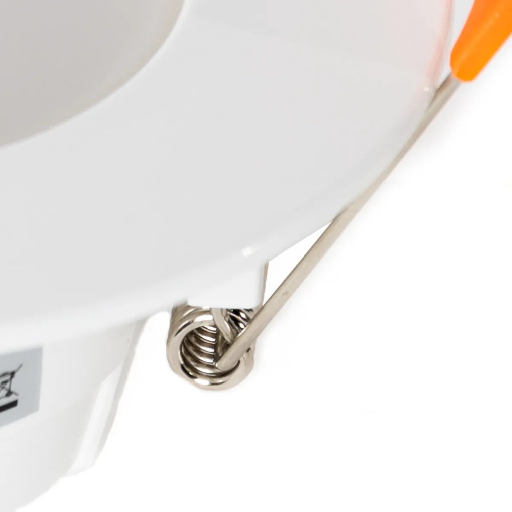 Set de 6 spoturi incastrate albe, inclusiv LED 7W reglabil cu temperatura de culoare, IP65 - Blanca