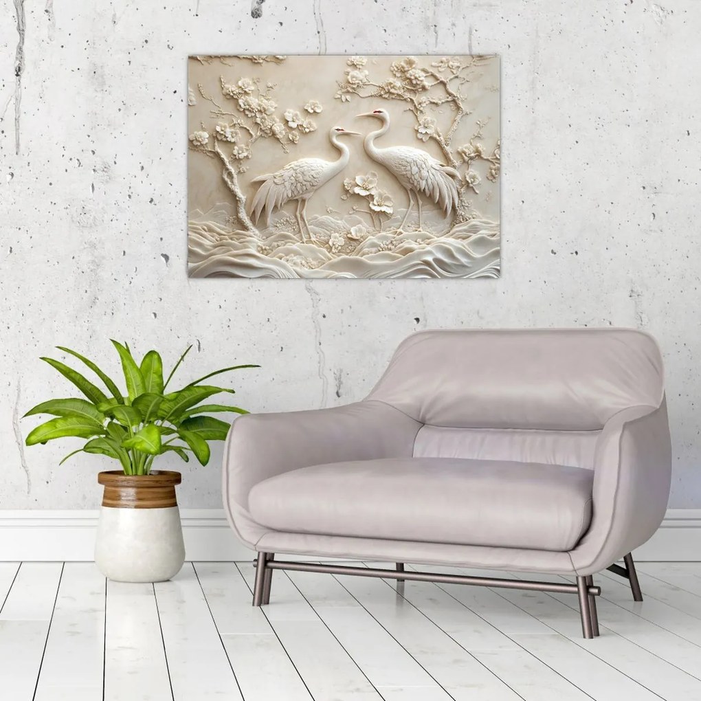 Tablou pe sticlă - Model Chinezesc (70x50 cm)