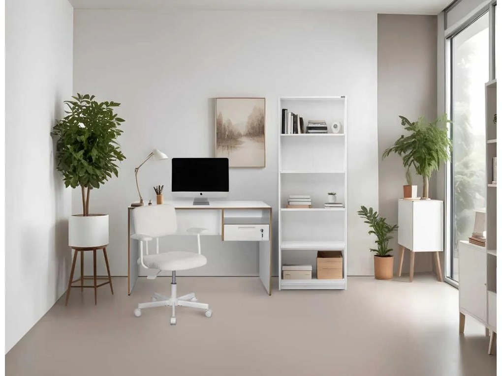 Masă PC Calliope 2 (alb + stejar) . 1109391