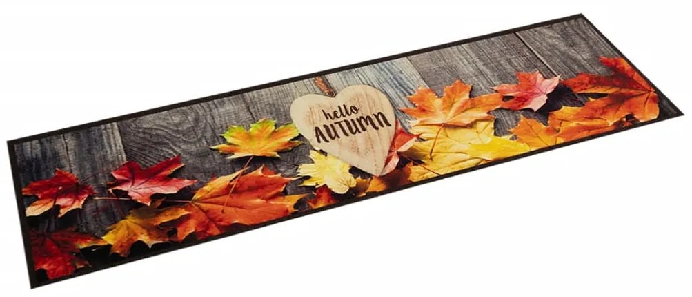 vidaXL Covor de bucătărie lavabil, model toamnă, 60x300 cm, catifea