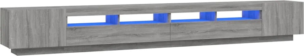 vidaXL Set dulapuri TV cu LED, 3 piese, gri sonoma, lemn prelucrat
