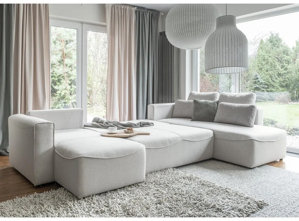 Colțar crem extensibil (colț în formă de "U") Homely Tommy – Miuform