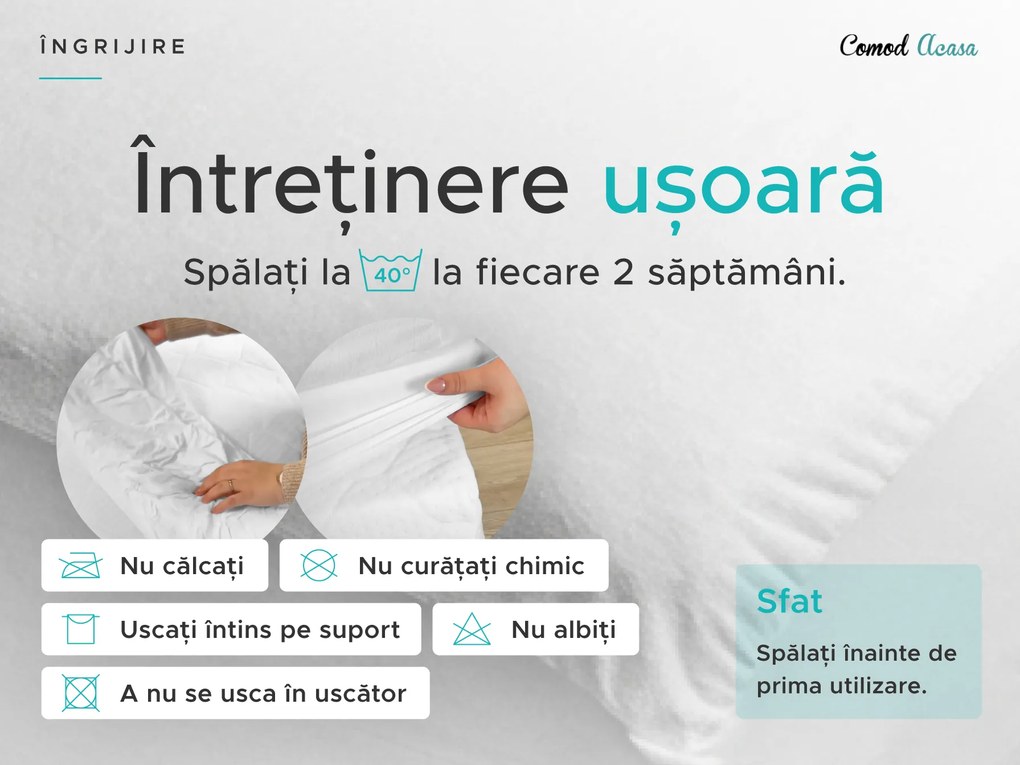 Protectie de saltea impermeabila din frote GUARD 70 x 140 cm