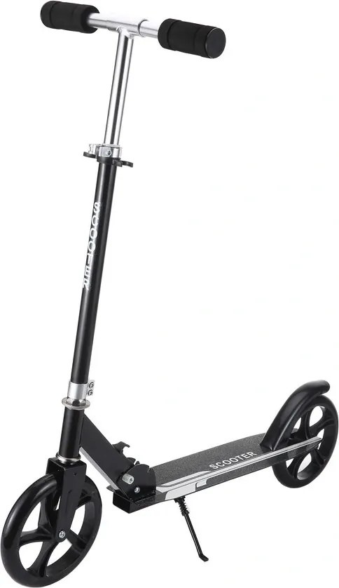 Trotineta copii si adolescenti NOVOKIDS™ Fusion EVO PRO, Maxim 100 kg, Functie Super Brake, Maner reglabil pe inaltime, Diametru roata 200 mm, Negru