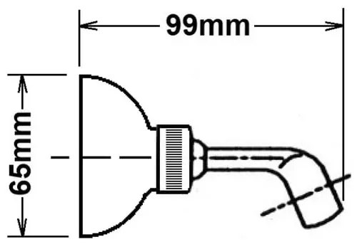Suport pentru capul de duș argintiu mat din alamă ø 6,5 cm – Sapho