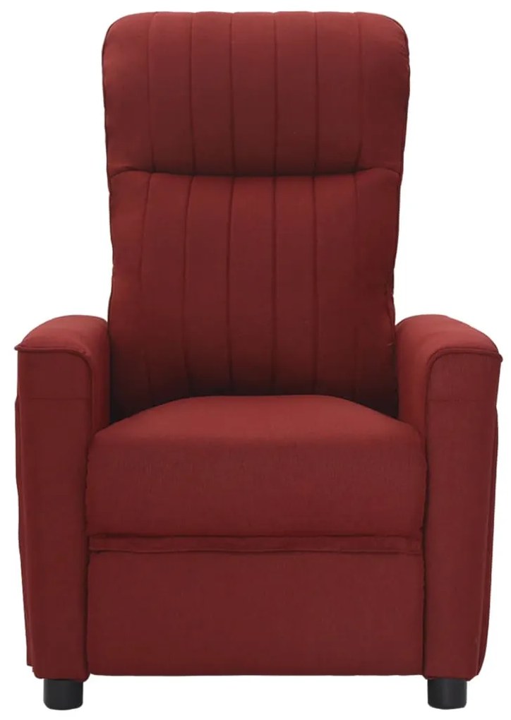 342268 vidaXL Fotoliu de masaj, roșu vin, material textil