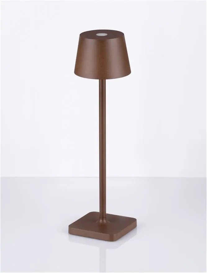 Veioza/Lampa de masa LED portabila exterior IP54 DECK maro