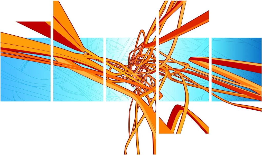 Tablou - Linii împletite, abstracție (150x105 cm)