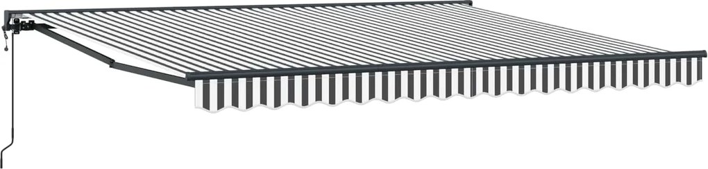 vidaXL Cadru de copertină Antracit și Alb 400 × 300 cm