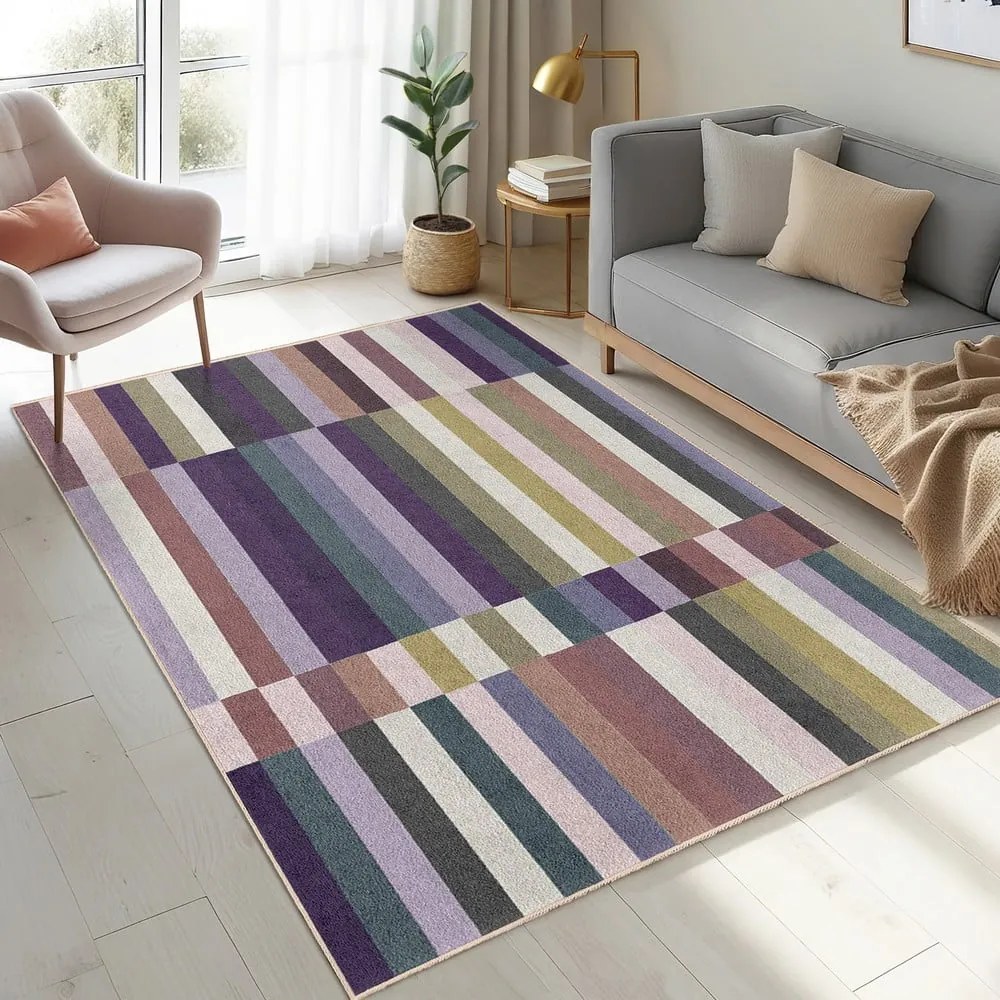 Covor mov lavabil 120x180 cm Purple Rain – Mila Home