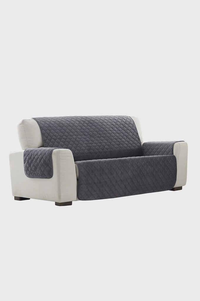 Husă de catifea pentru canapea cu două locuri Velvet gri gri-inchis 110x50 cm