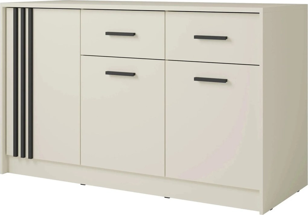 Comoda CANADA CD34, casmir/negru, PAL laminat, 150x42x94 cm