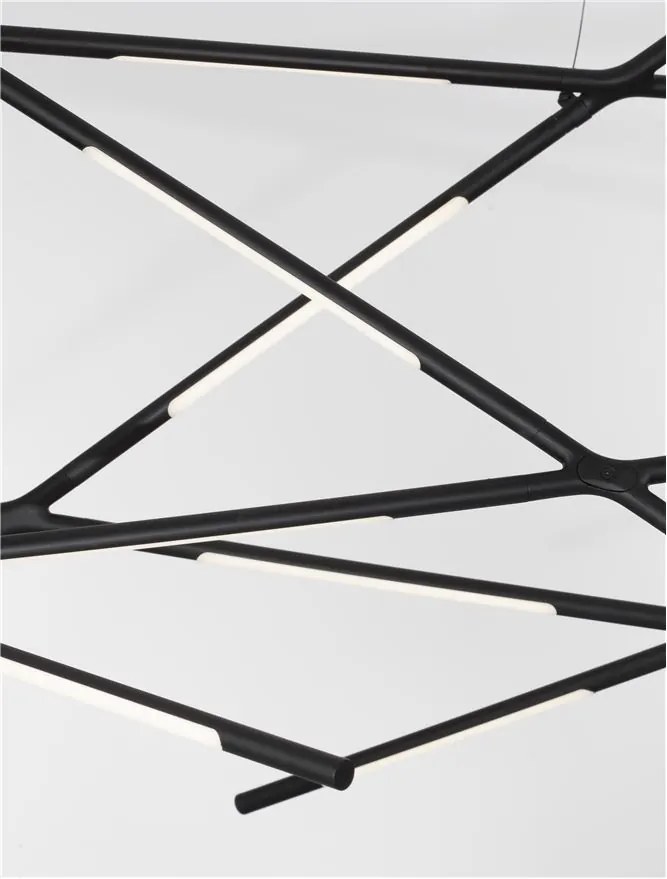 Lustra LED XL suspendata design modern RACCIO negru