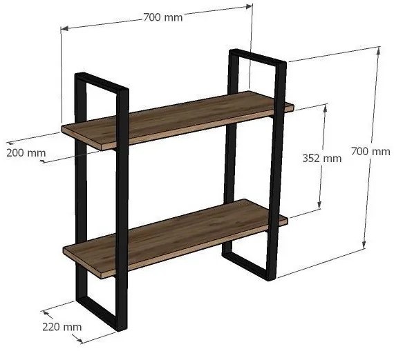 Raft Mivenu (stejar zafir + negru) . 1095994